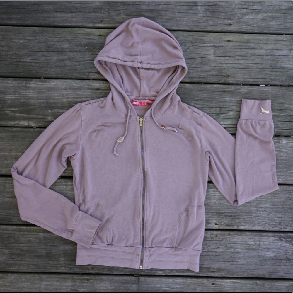 Puma cotton blend hoodie jacket women’s size small